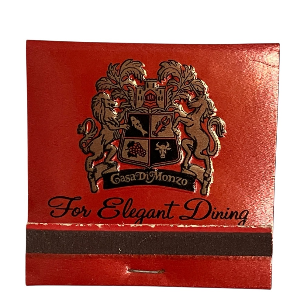 Casa DiMonzo Restaurant Howard Johnson's Monroeville Pa Vintage Matchbook